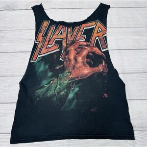 Slayer Satanic Demon Tour Shirt Cut Tank Top Size Small Rock Thrash Metal